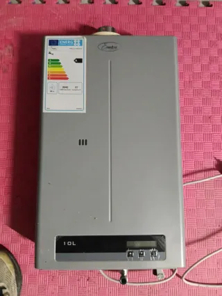 Calentador Gas Digital Emtrico 10L Gris