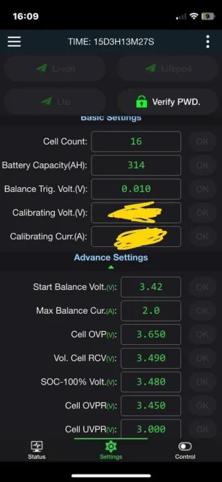 Batería 15kWh/16kWh Victron Deye Easun