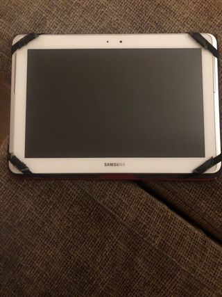Tablet Samsung Blanca y Negra regalo funda roja