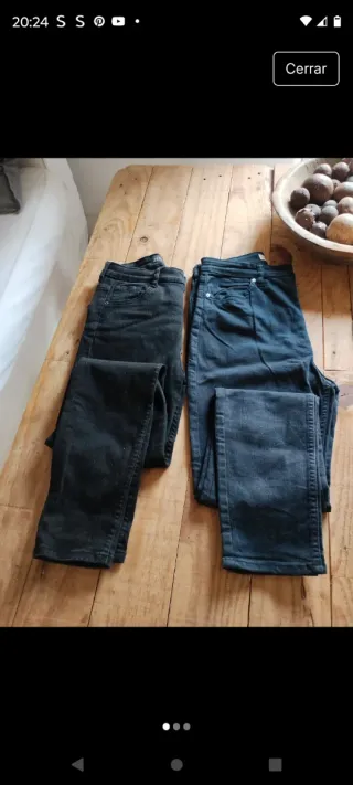 2 Pantalones Zara y H&M Negros/Grises