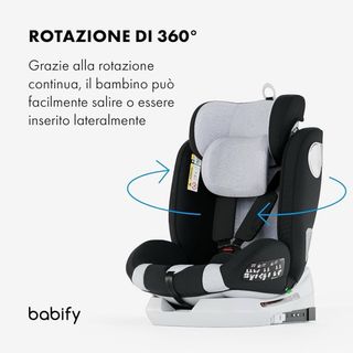 Seggiolino auto Babify 0-12 anni rotazione 360°