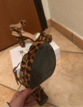 Sandali Enjoy leopardati con plateau