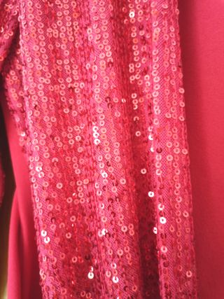 Vestido rojo fiesta pedrería