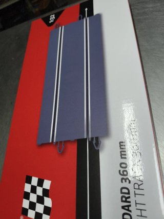 Scalextric Recta 360 mm pista gris moderna