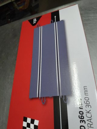 Scalextric Recta 360 mm pista gris moderna