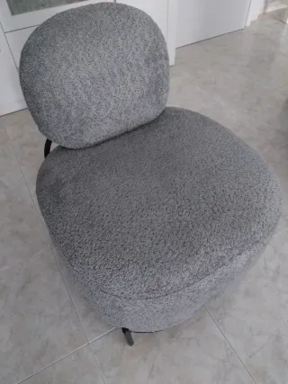 Sillón decorativo tela y metal