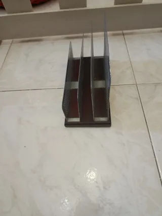 Organizer da scrivania metallo e legno