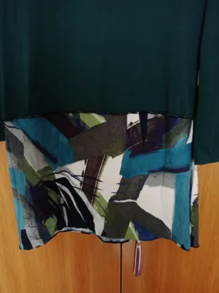 Camiseta larga estampada