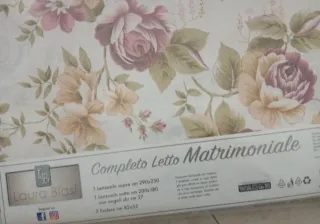 Completo letto floreale cotone