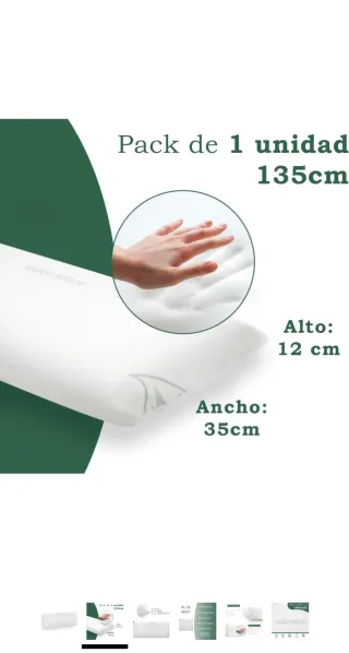 Almohada Visco Aloe Vera AITSSE 135cm Nueva