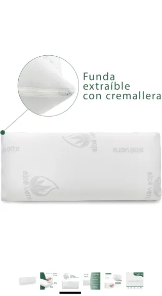 Almohada Visco Aloe Vera AITSSE 135cm Nueva