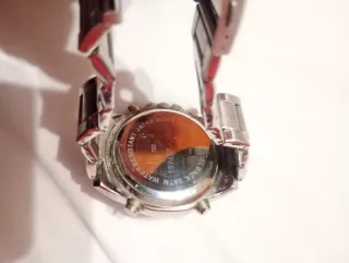 Reloj Skyline Analógico-Digital Plata y Azul