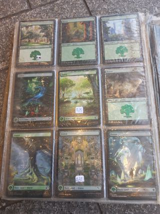 Cartas magic tierras foil basicas 0,5 y 0,75 fular