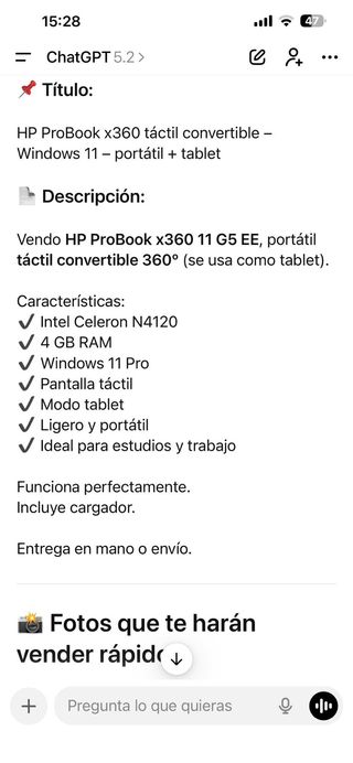 Portátil HP azul