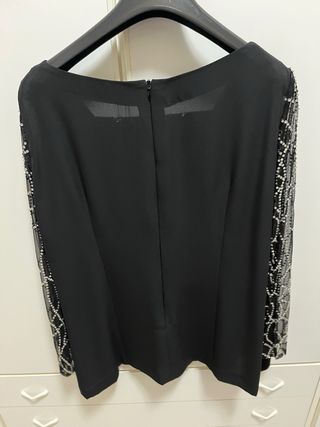 Camicia nera con strass