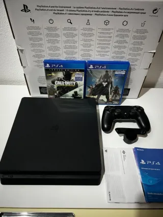 Bundle console ps4 slim 500gb + giochi, scatola