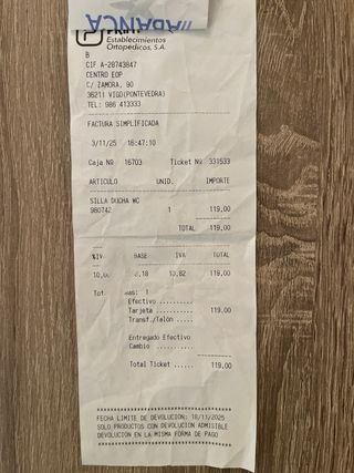 Silla inodoro/ducha con ruedas. Nueva, dos usos.