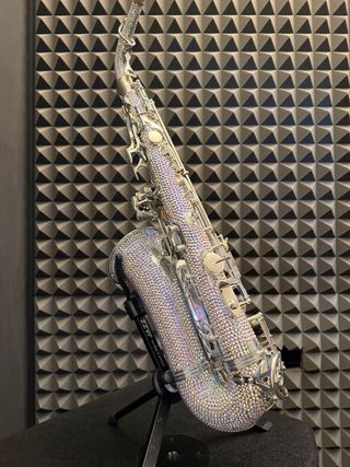 Sassofono con cristalli Swarovski