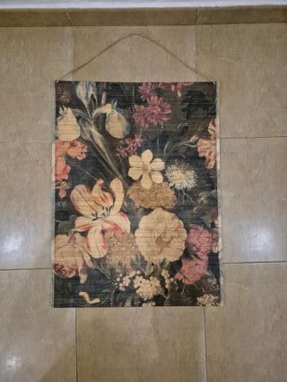 Tapiz decorativo enrollable de madera