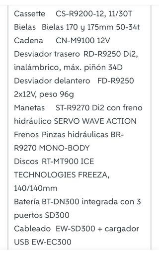 Grupo Shimano Dura Ace Di2 12v nuevo