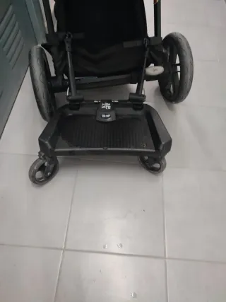 Carro Jane Muum gris con capazo, silla y patín