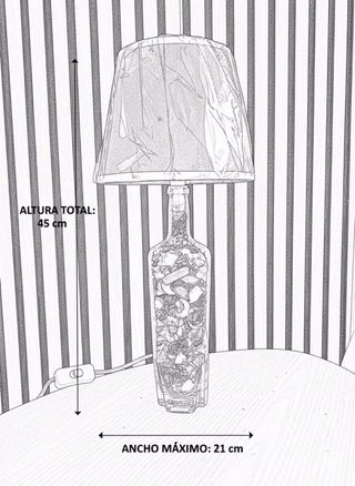 Lámpara Botella Reciclada  Ron Santa Teresa