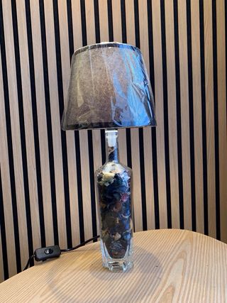 Lámpara Botella Reciclada  Ron Santa Teresa