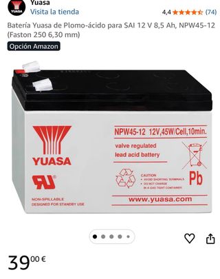 Batería Yuasa NPW45-12 12V
