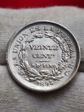 Bolivia Lote 2 monedas 20 Cents. 1881 / 1893 Plata