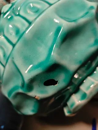 Jarrón Manises Cerámica Verde Florales