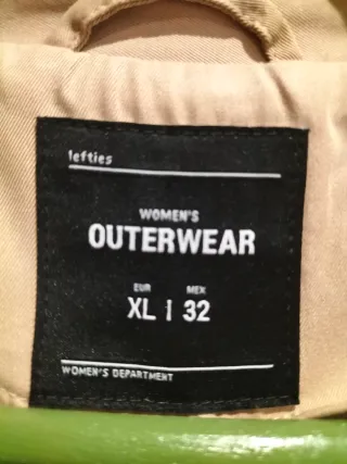 Gabardina larga color Camel de Mujer