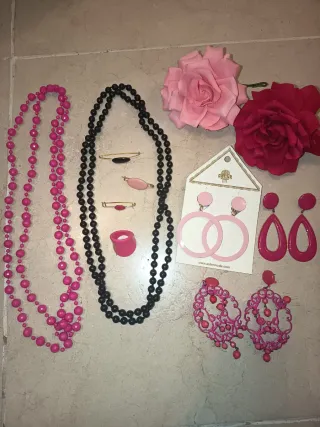 Conjunto Flamenca: Collares, Pendientes y Anillo