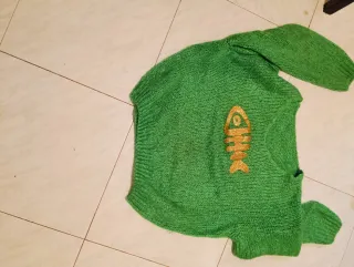 Jersey verde con pez dorado