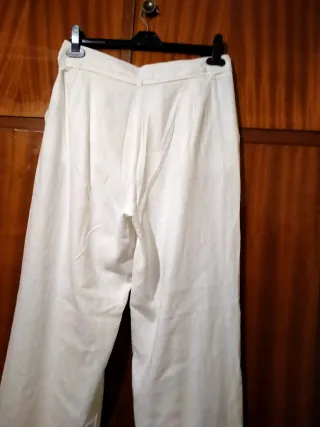 Pantalones anchos de lino mujer sin estrenar