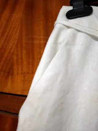 Pantalones anchos de lino mujer sin estrenar