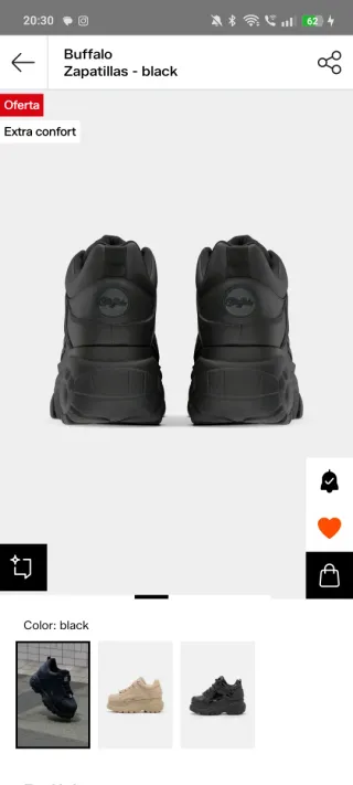 Buffalo Zapatillas Plataforma Negras