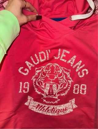 Felpa rossa con stampa tigre Gaudi