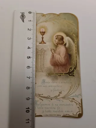 Estampa religiosa Santo Cáliz, año 1929