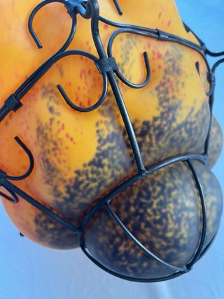 Lampada Veneziana Vetro Soffiato Arancio