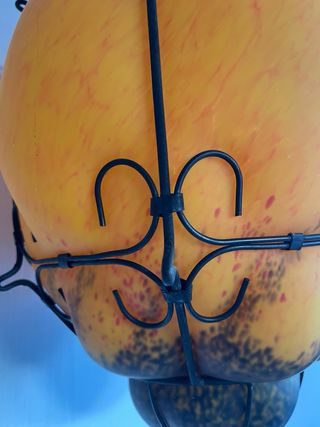 Lampada Veneziana Vetro Soffiato Arancio