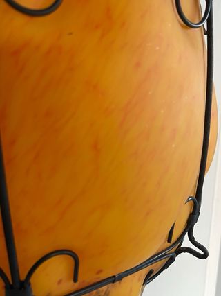 Lampada Veneziana Vetro Soffiato Arancio