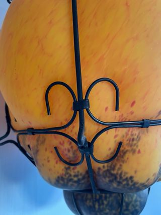 Lampada Veneziana Vetro Soffiato Arancio