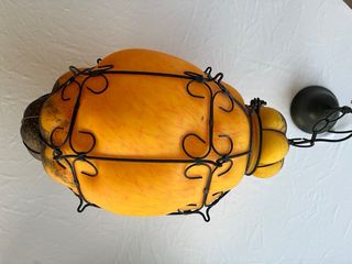 Lampada Veneziana Vetro Soffiato Arancio