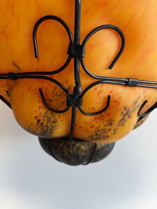 Lampada Veneziana Vetro Soffiato Arancio