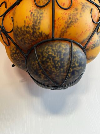 Lampada Veneziana Vetro Soffiato Arancio