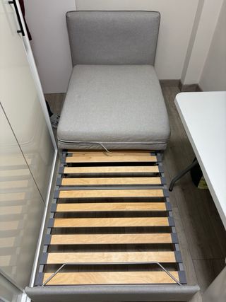Sofá cama individual gris