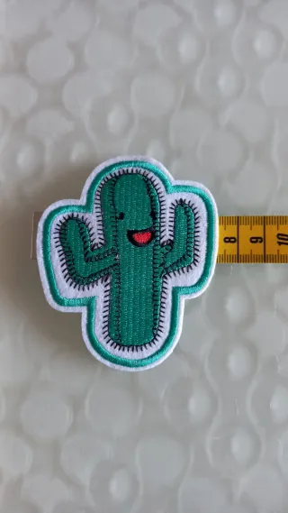 Toppa termoadesiva cactus verde nuova cucito