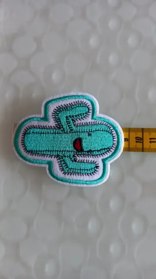 Toppa termoadesiva cactus verde nuova cucito