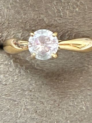 Anillo Oro 18k Diamante Natural 0.76 Ct SI1