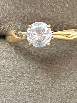 Anillo Oro 18k Diamante Natural 0.76 Ct SI1